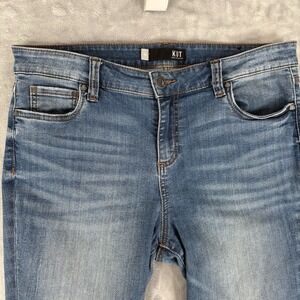 Kut from the Kloth Jeans Women sz 14 (Fits 35x29) Connie Ankle Skinny Distressed